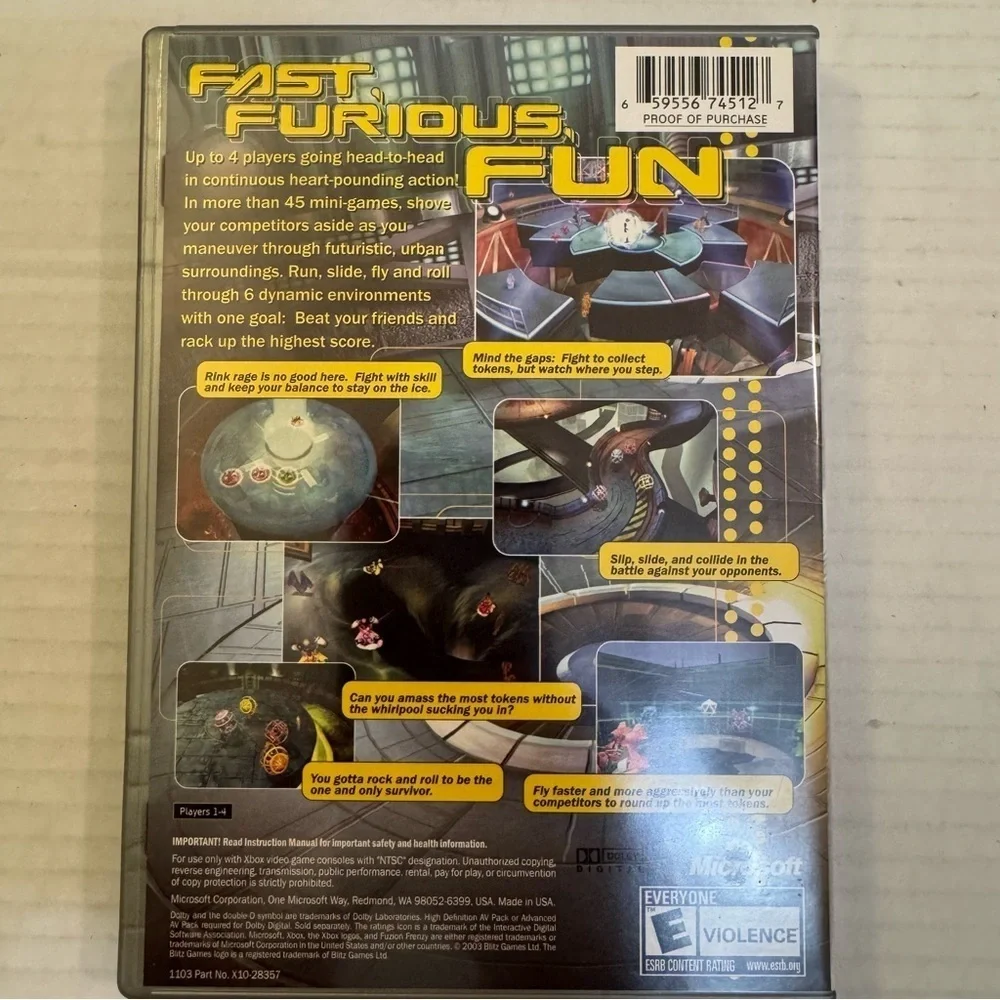 Fuzion Frenzy Platinum Hits (Microsoft Xbox, 2004)COMPLETE-EXCELLENT CONDITION!